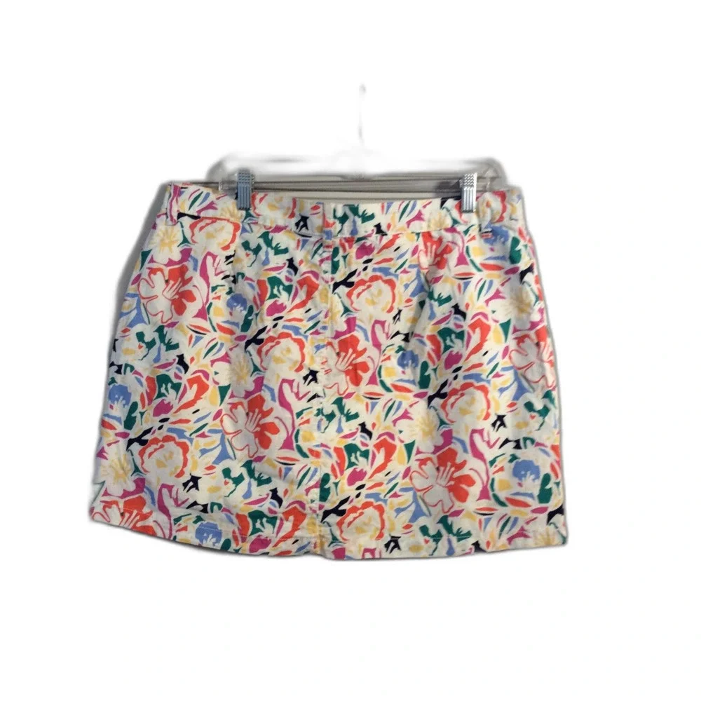 New Plus 16P Petite Print Skort Womens Stretch